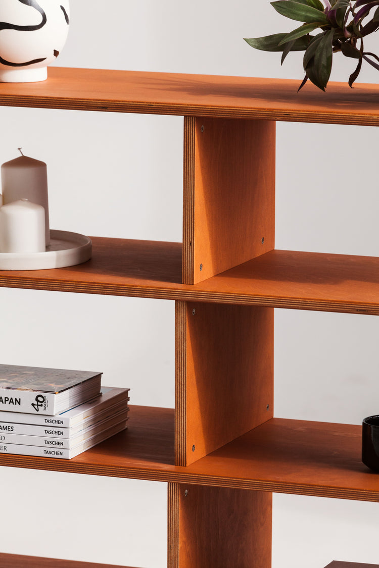 Bookcase Midlite with shelves