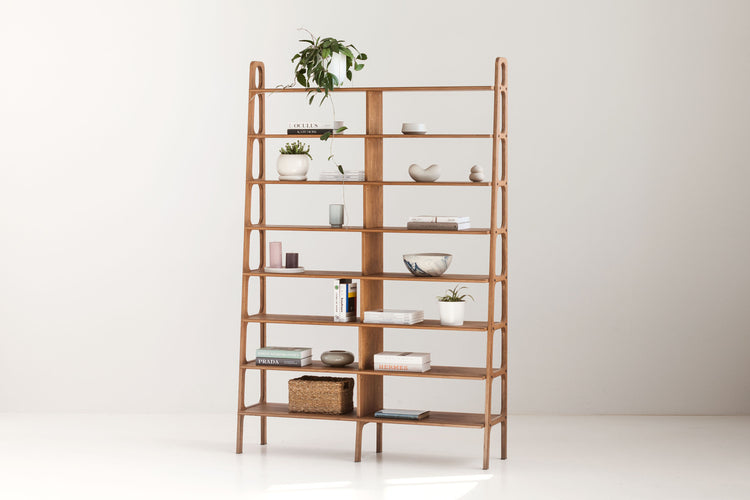 Bookcase Double Maxi Plus with 8 shelves