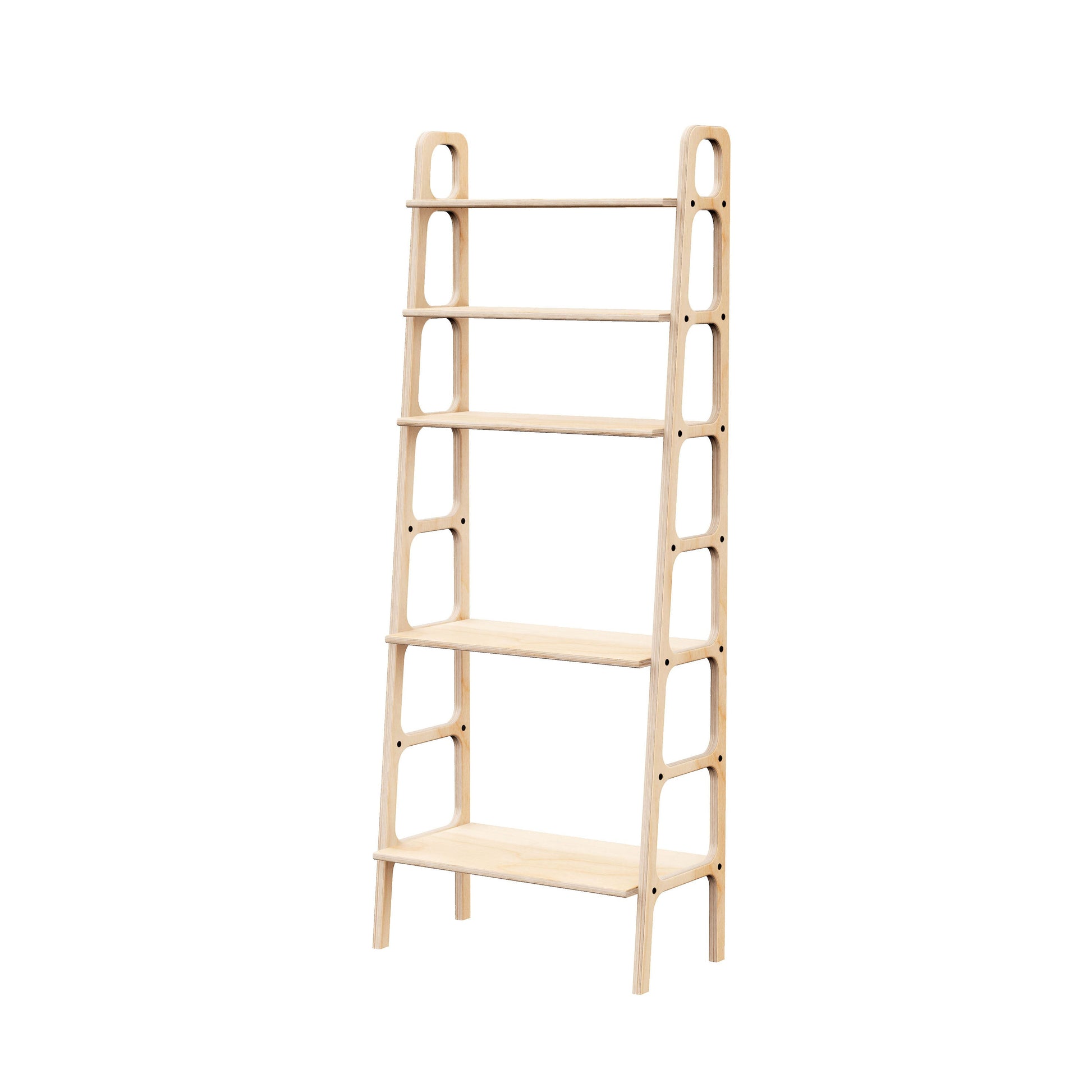 wooden-ladder-bookshelf-hand-made-minimalistic