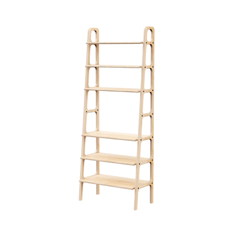 wooden-ladder-bookshelf-hand-made-minimalistic