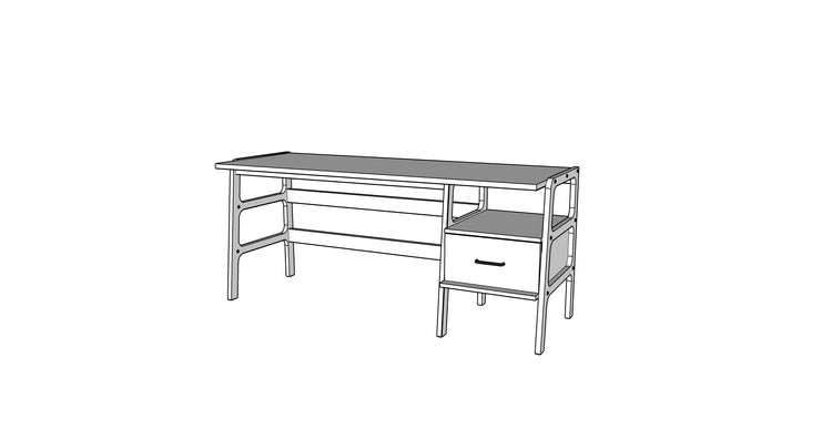 Desk 49 W180 with 1 drawer