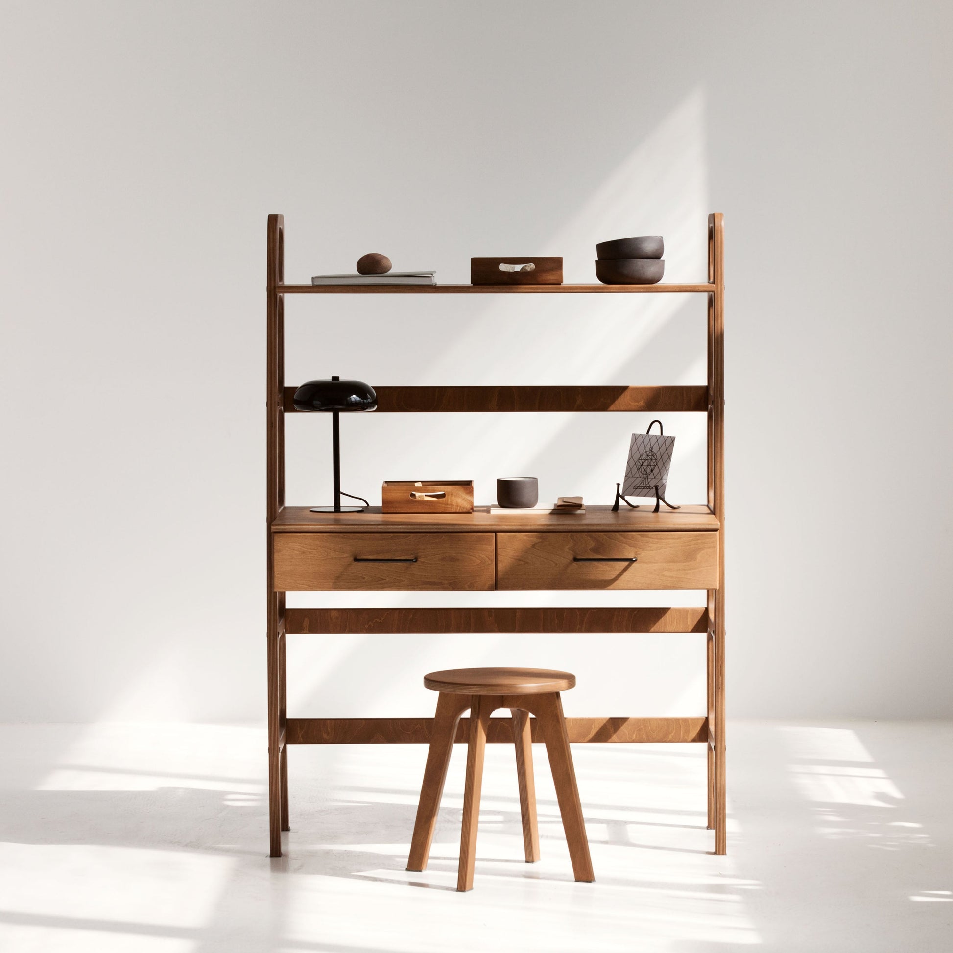 bookcase-desk-walnut-with-drawers-high-desk