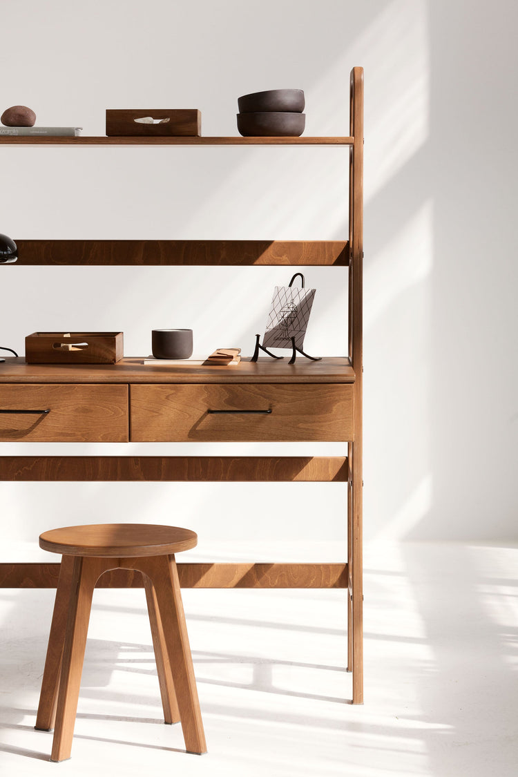 wooden-desk-walnut-with-drawers-high-desk